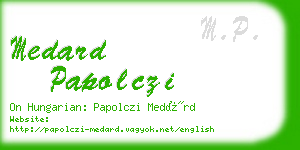 medard papolczi business card
